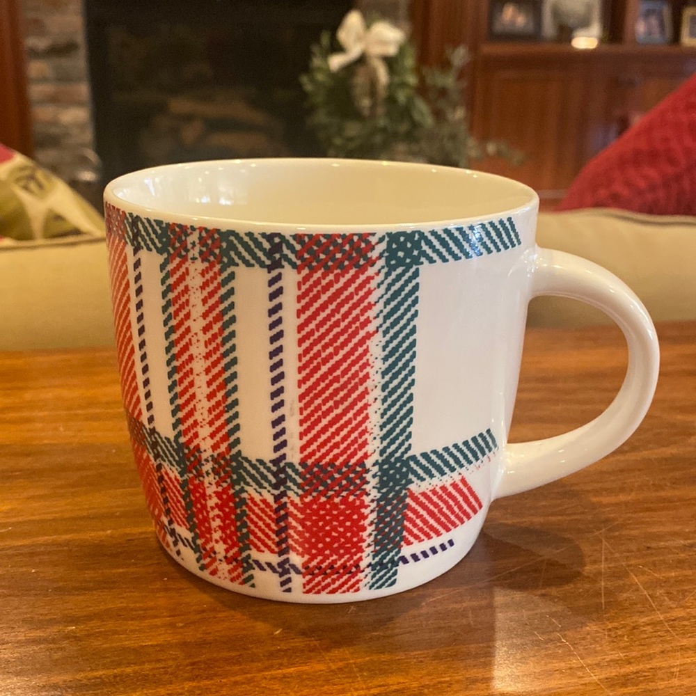 Starbucks 2017 Plaid Design Christmas Stoneware Mug New!! Large 16.9 oz. RARE